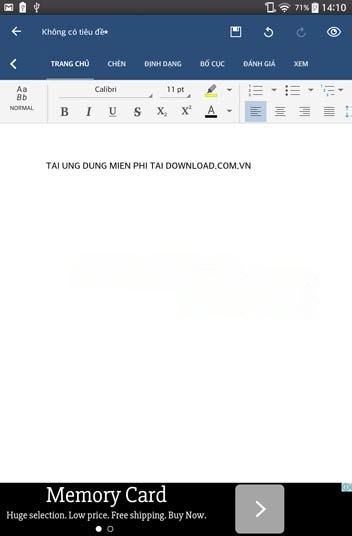 Giao diện Word trên OfficeSuite 8