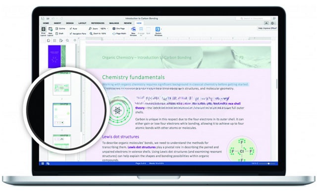 Giao diện Excel trên OfficeSuite 8