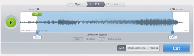 Audio Cutter trích xuất âm thanh
