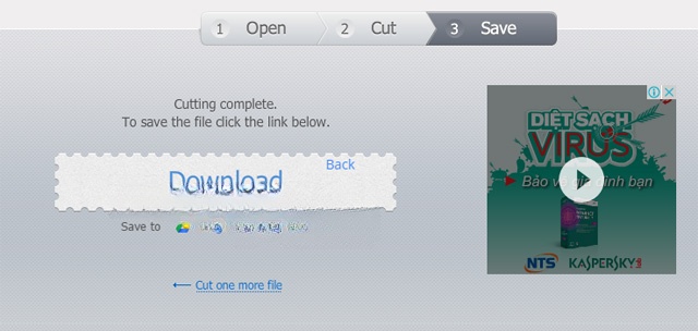 Online mp3 cutter hỗ trợ cắt bài hát online