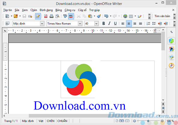 Writer của OpenOffice tiếng Việt