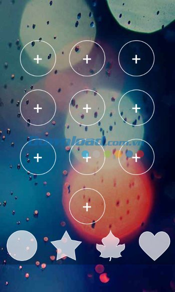 Passcode Photo Lock Screen cho phép lựa chọn kiểu nút khóa 