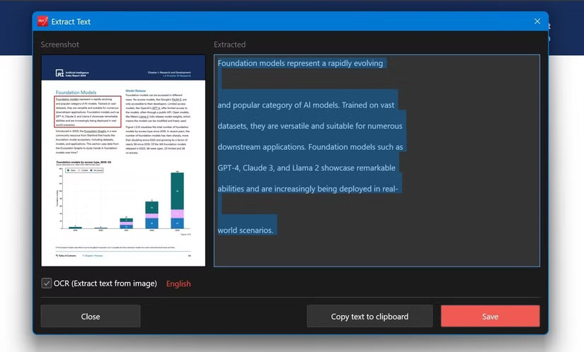 Tính năng OCR trong PDFGear