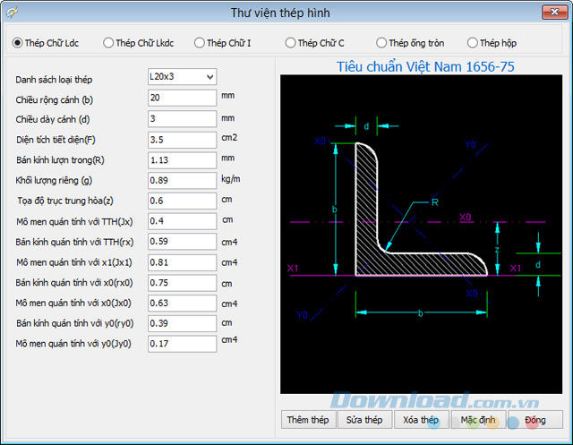 Thư viện thép hình Thư viện thép hình