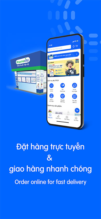 Giao diện ứng dụng Pharmacity