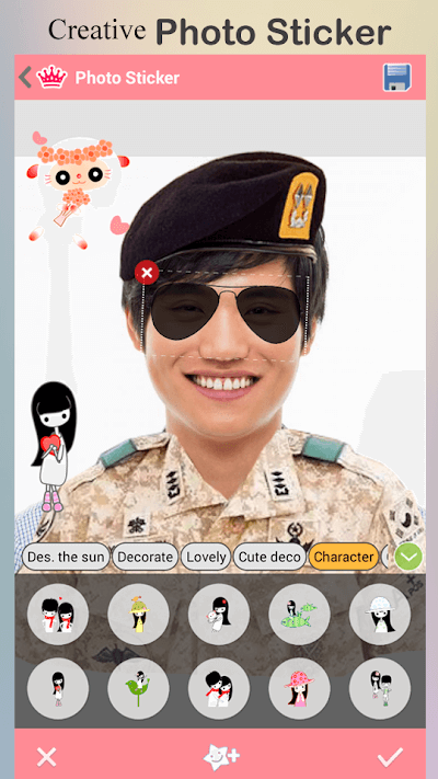 Thêm nhiều sticker đẹp trên Photo Wonder cho Android