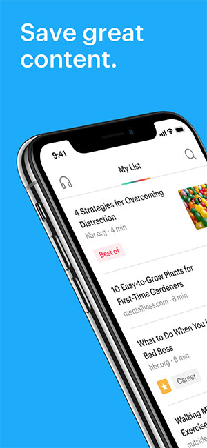 Pocket for iOS cho phép lưu nội dung