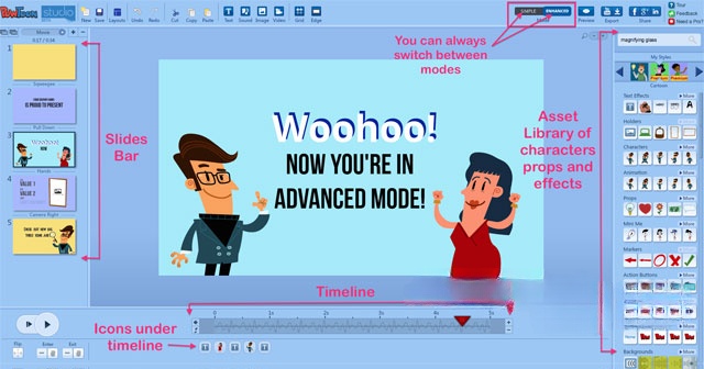 Giao diện PowToon
