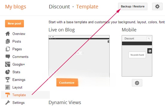 Cài đặt Template vào Blogger