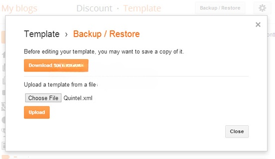 Cài đặt Template vào Blogger