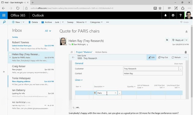 Làm việc ngay trong Outlook