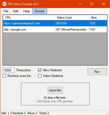 PST Alive Checker là công cụ kiểm tra website sống hay chết