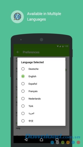 Có sẵn nhiều ngôn ngữ
