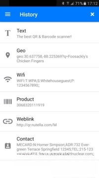 QR & Barcode Scanner Pro cho Android lưu lịch sử quét