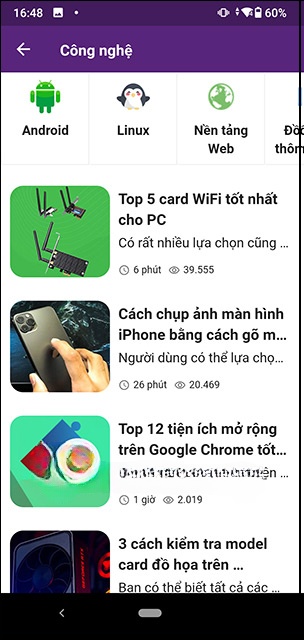 Các mục chi tiết