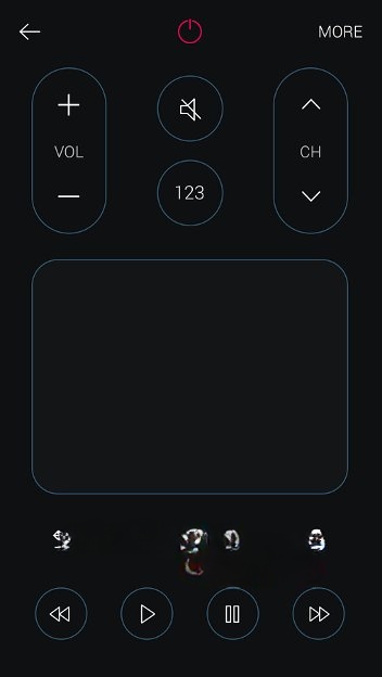 Giao diện Remote nền đen