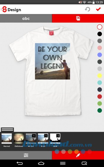 Thiết kế áo phông với Snaptee