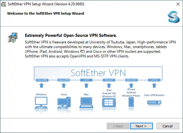 Giao diện của SoftEther VPN