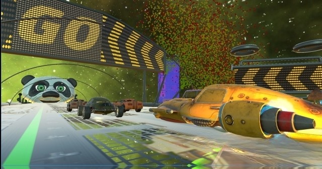 Tìm cách cán đích càng nhanh càng tốt trong game đua xe Space Ribbon cho Linux, Mac và máy tính