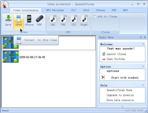 Giao diện SpeedyiTunes 