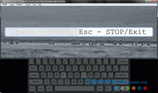 Giao diện gõ Stamina Typing Tutor