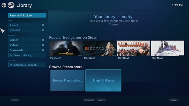 Giao diện Steam