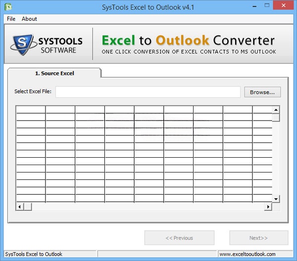 SysTools Excel to Outlook Converter