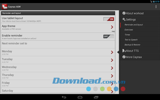 Lịch bài tập hàng ngày Tập thể dục bụng hàng ngày for Android