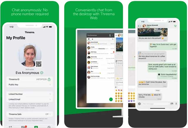 Threema app mã hóa đầu cuối tất cả thông tin liên lạc của bạn