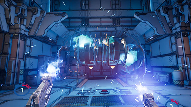 Cùng cô bạn gái chơi game bắn súng không gian cực chất