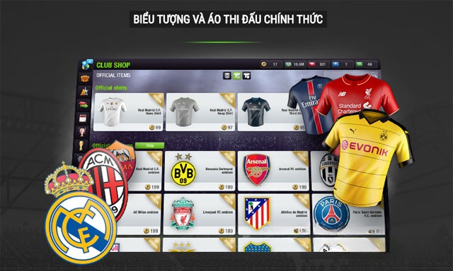 Tùy biến cầu thủ và logo