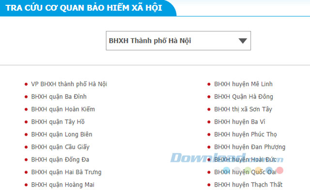 Tra cứu cơ quan đóng BHXH