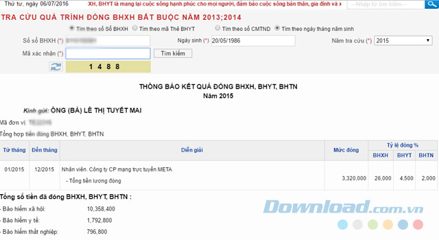 Quá trình đóng BHXH