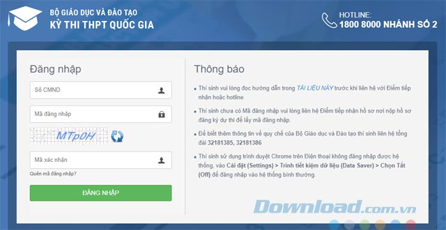 Tra cứu điểm thi THPT Quốc gia 2019
