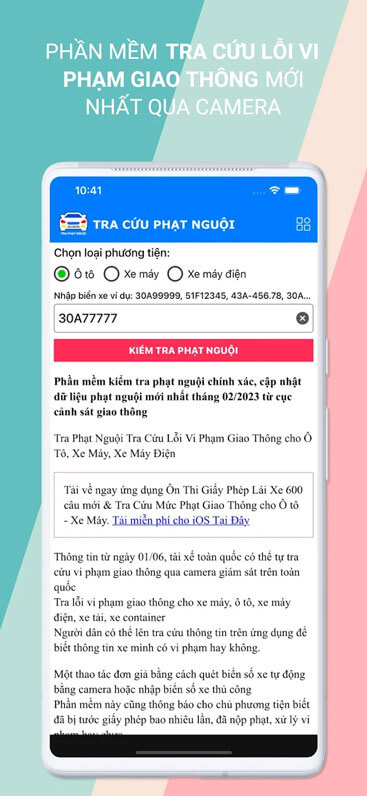Kết quả đầu ra chi tiết, bao gồm tên lỗi vi phạm