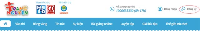 Giao diện chính Trạng Nguyên Tiếng Việt