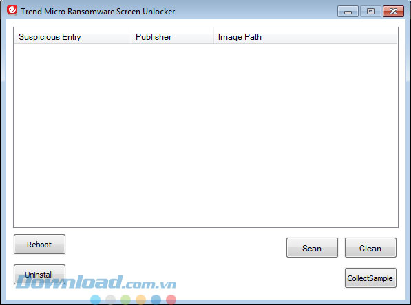 Giao diện phần mềm Ransomware Screen Unlocker Tool