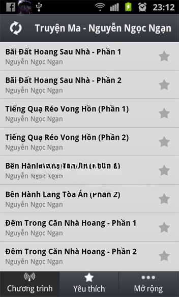 Danh sách truyện ma Nguyễn Ngọc ngạn