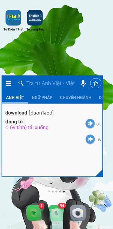Khung cửa sổ tra cứu nhanh