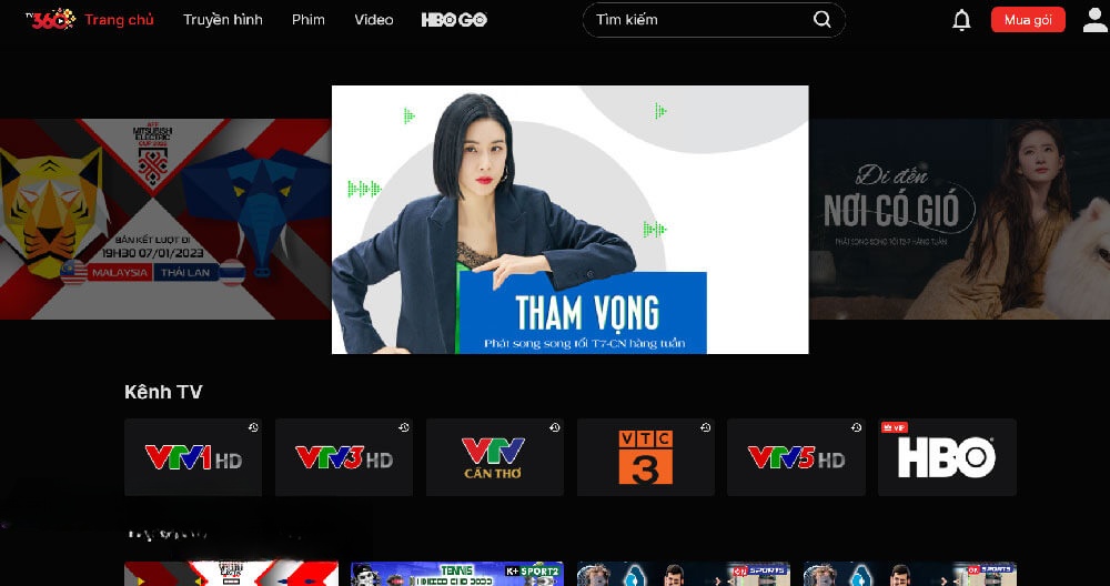 Xem truyền hình trực tuyến tại TV360 SmartTV