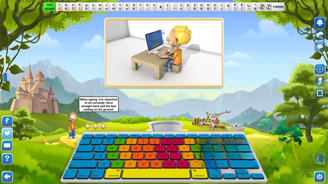 Giao diện Typing Fingers