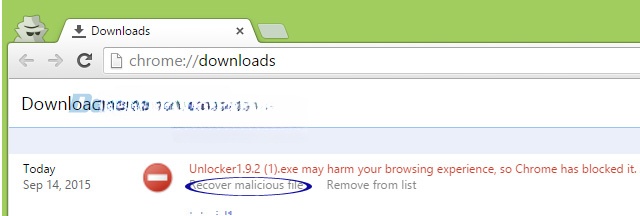 Khôi phục Unlocker trên Chrome