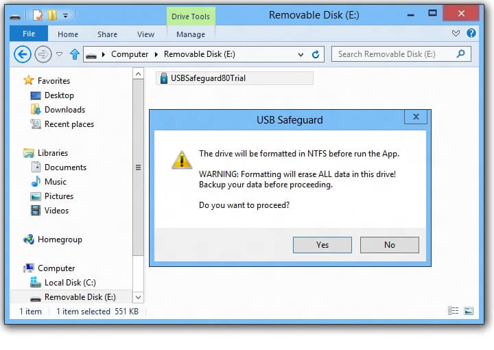 Cách thức làm việc của USB Safeguard