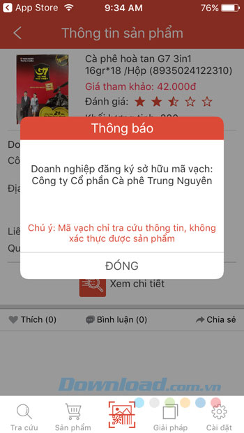 Thông báo sản phẩm
