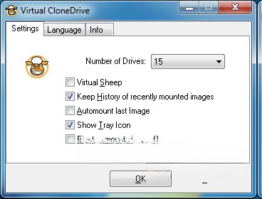 Giao diện chính của Virtual CloneDriver