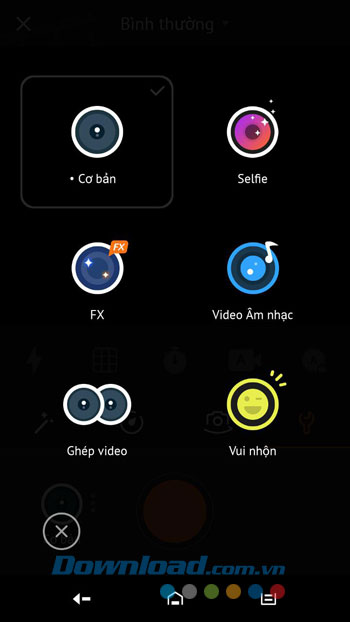Các ống kính quay video của VivaVideo