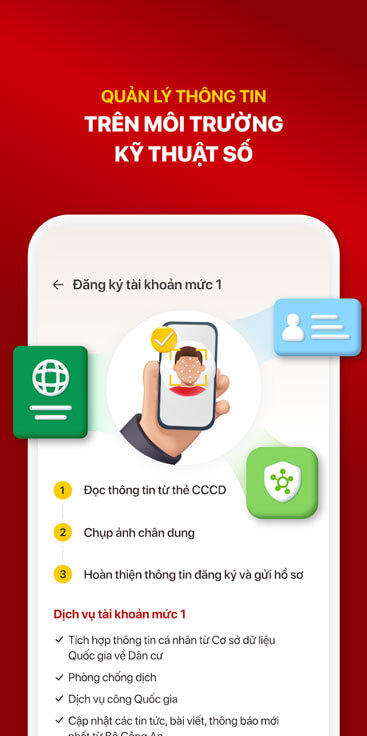 Trang chủ, tài khoản định danh điện tử - VNeID