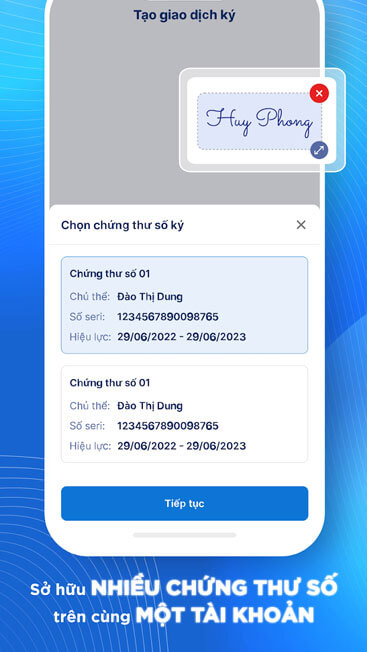 Sở hữu nhiều chứng thư số