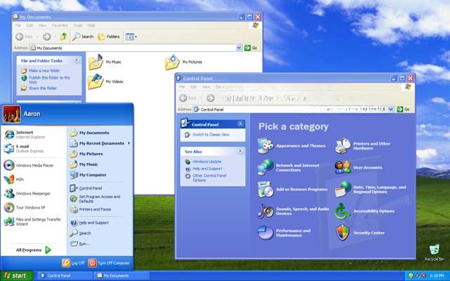 Màn hình của Windows XP SP3