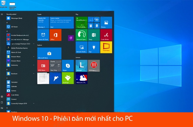 Giao diện chính windows 10 Enterprise